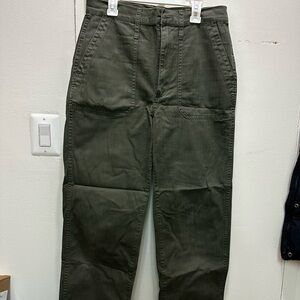 Madewell Olive Green Straight Leg Pants